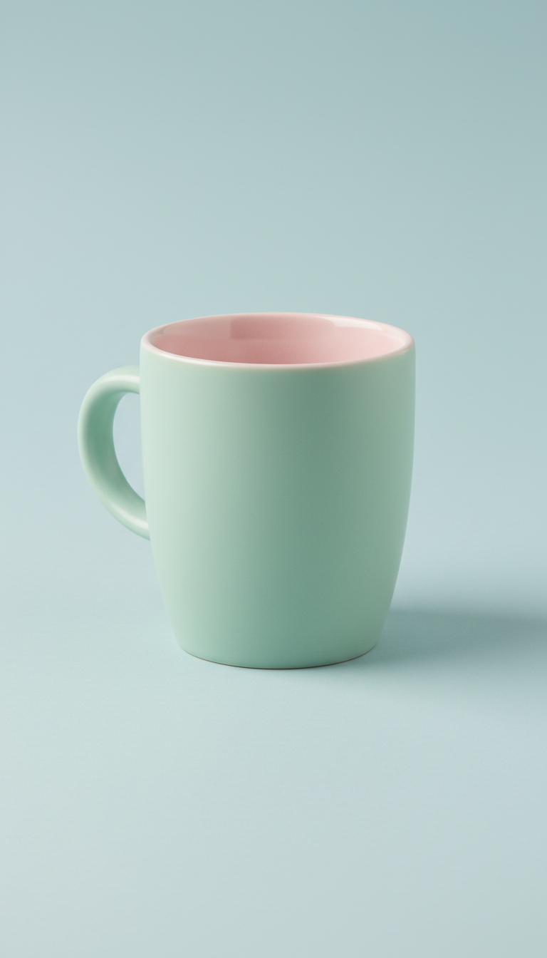 Ceramic Mug with Petal Blush Interior