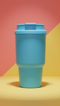 Double-wall insulated travel mug