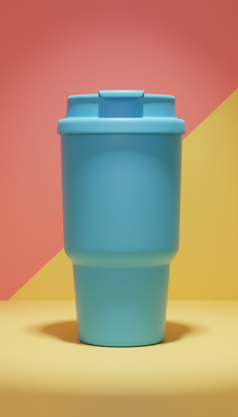 Double-wall insulated travel mug